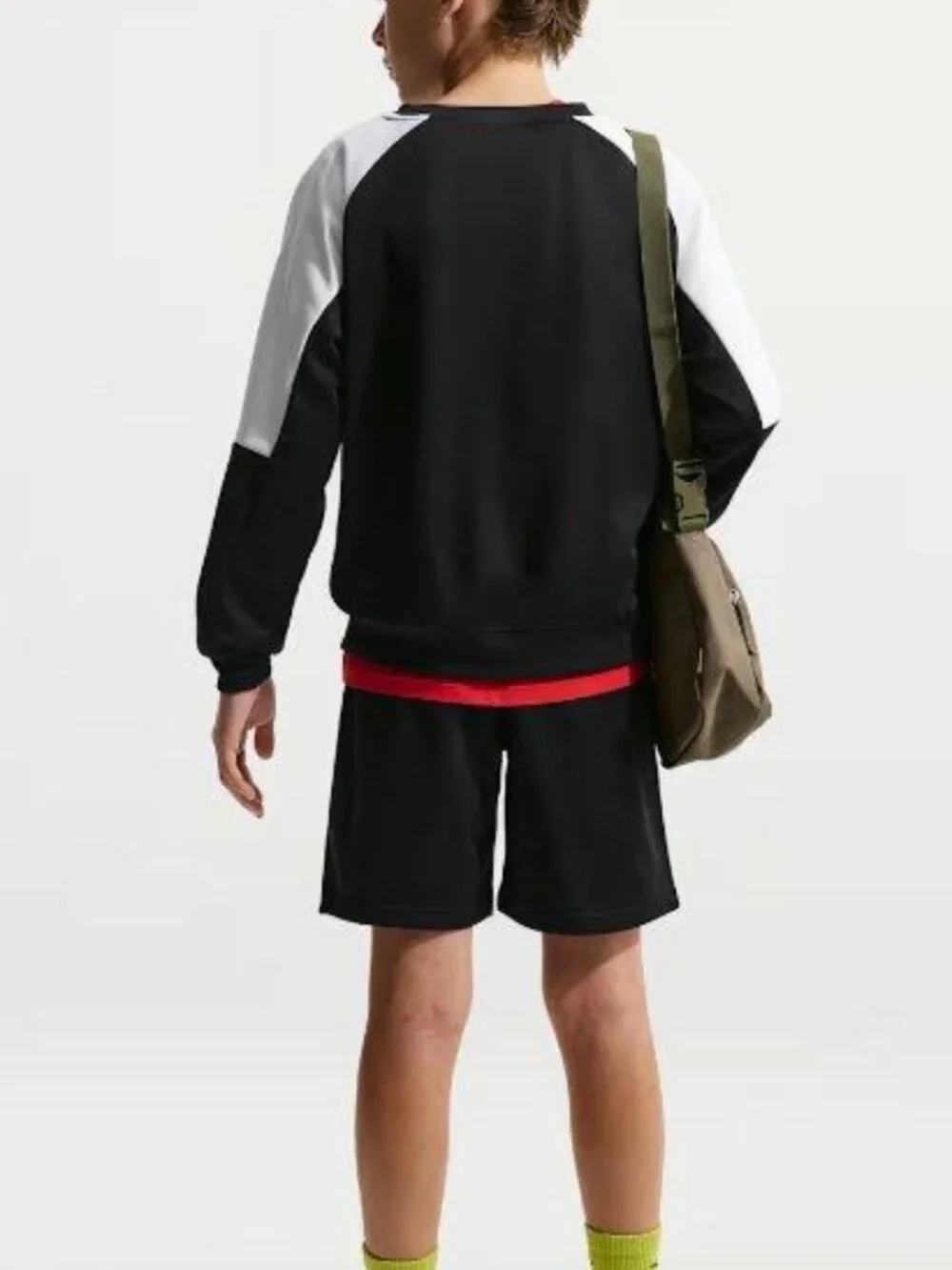 Nike Sportswear Big Kids' Tracksuit Shorts Set Black/White Medium NWT